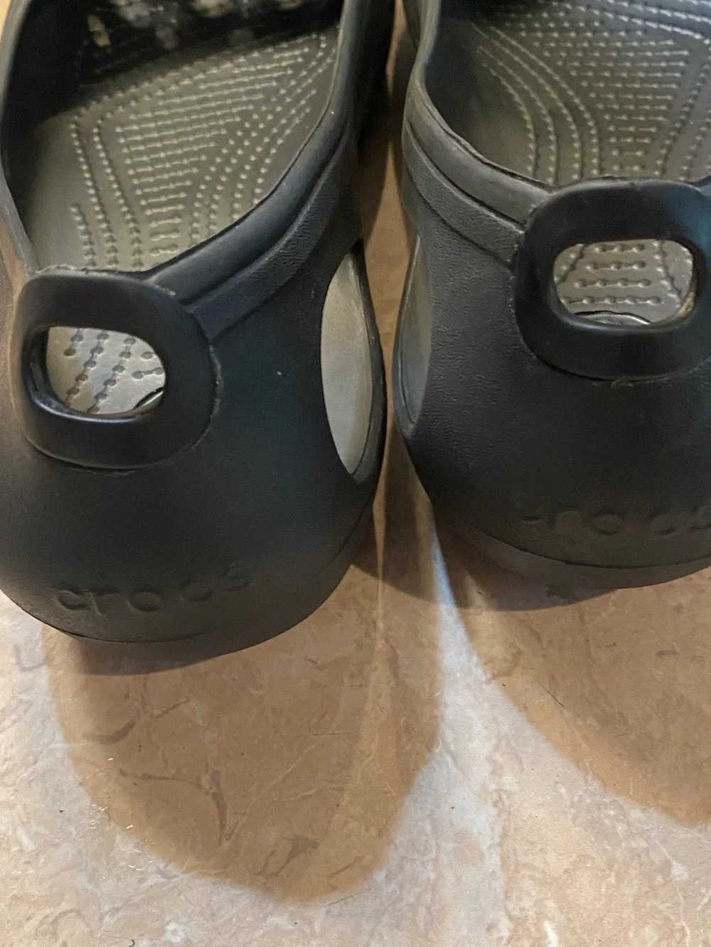 CROCS Women's Black Slip-On Flats